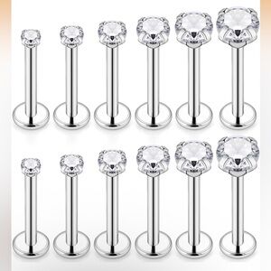 316L Stainless Steel CZ Stud Earring Set | New | Unused